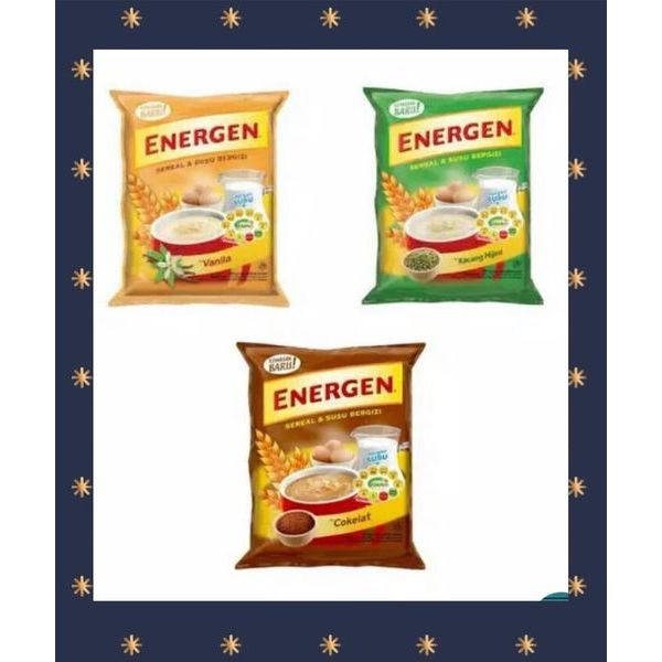 

Energen 10 sachet coklat vanila kacang ijo jahe