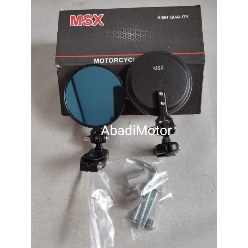 Spion jepit stang bulat supermoto KLX150/CRF150/ kaca biru