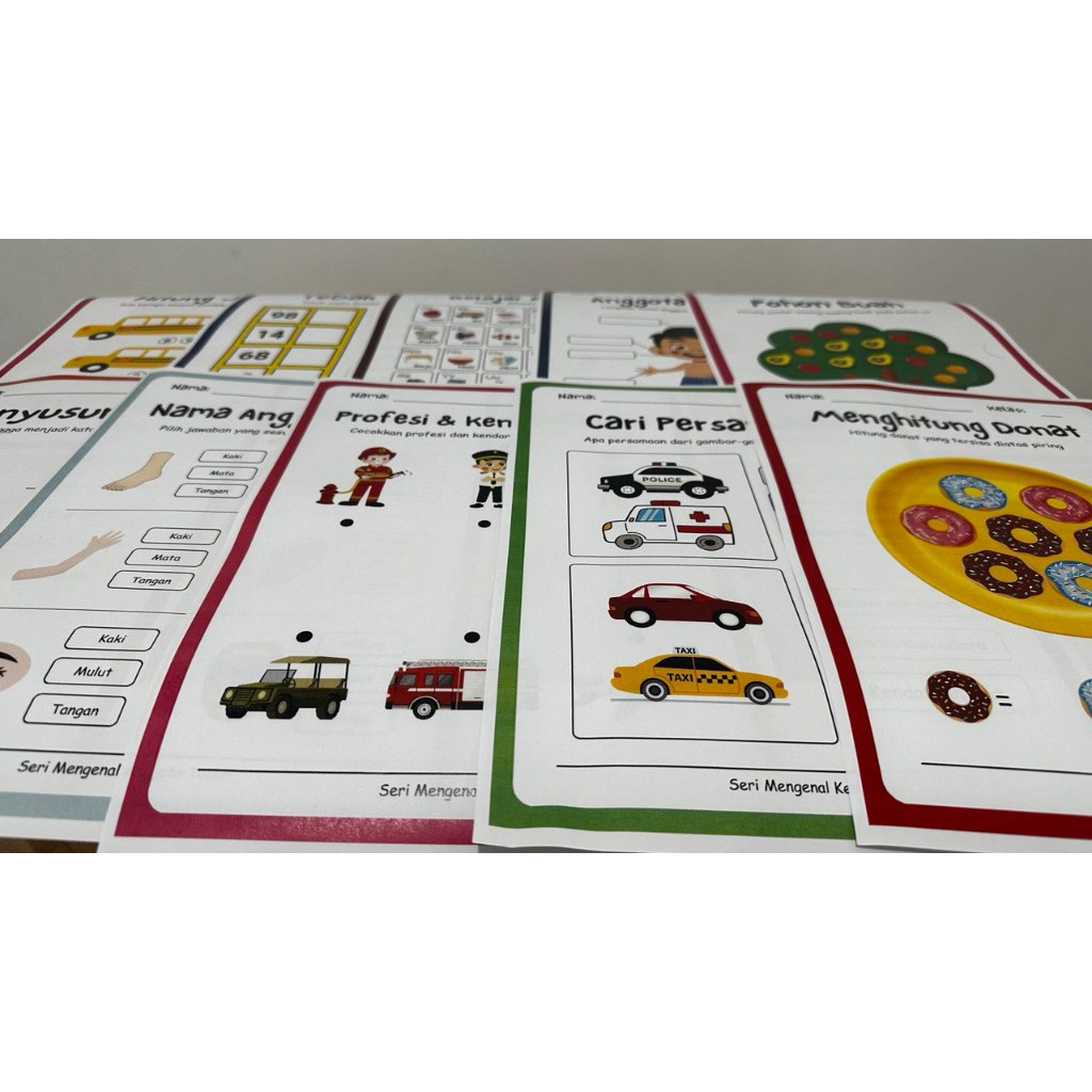 Worksheet untuk anak TK PAUD usia 2-6 tahun