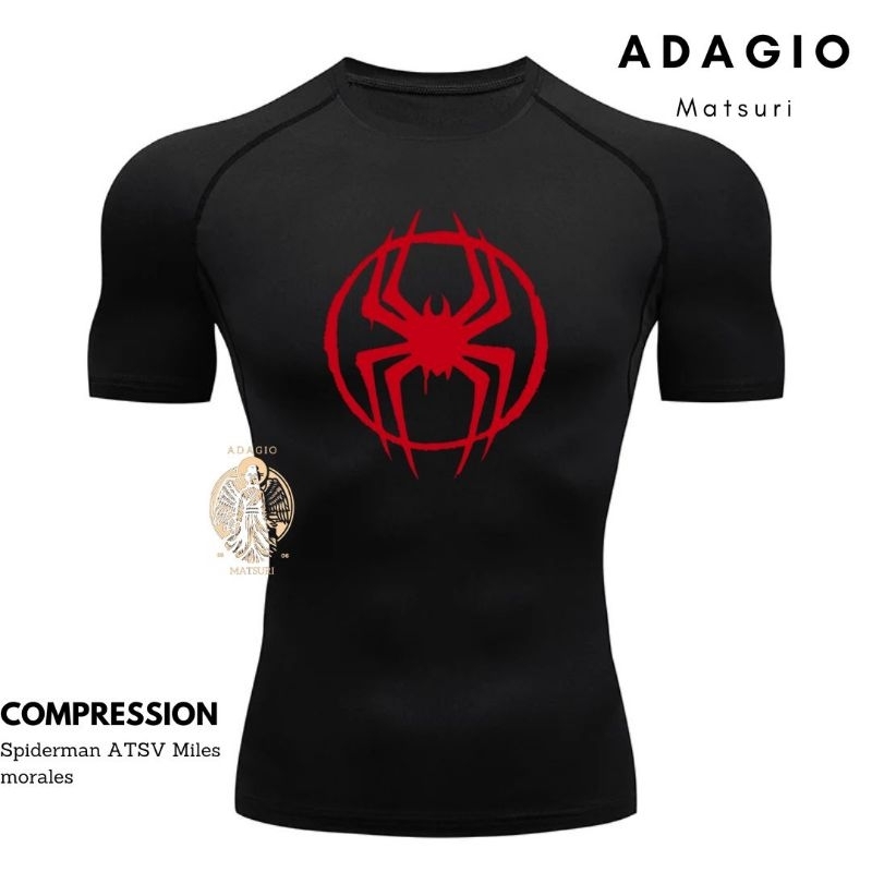 Baju Olahraga kompresi Ketat Spiderman/ Baju Spiderman/ Baju Olahraga kompresi Spiderman