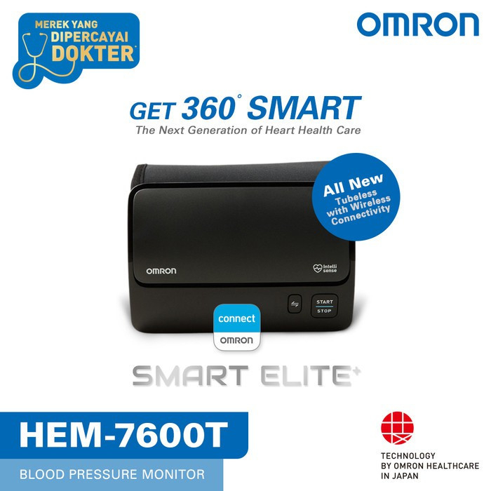 Omron HEM-7600T / 7600T / 7600 T - Tensimeter Digital Lengan Dengan Koneksi Bluetooth Made In Japan