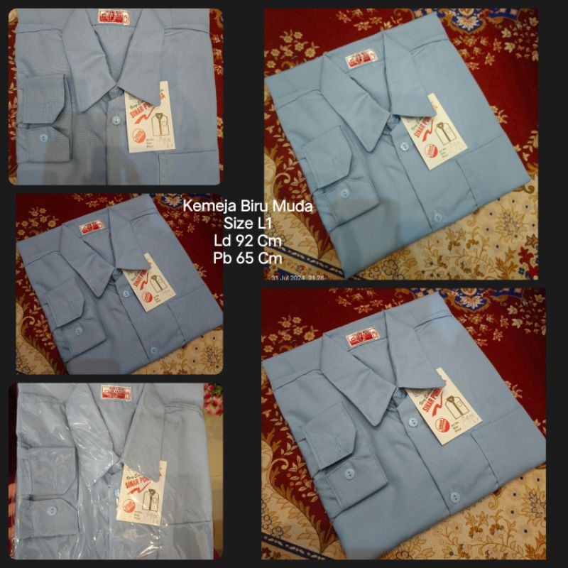 SERAGAM KEMEJA BIRU MUDA / KEMEJA TELUR ASIN