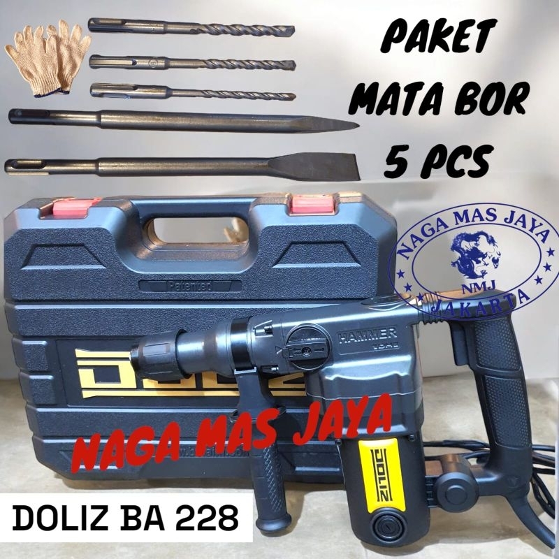 MESIN BOR BETON BOBOK DOLIZ BA228 / ROTARY HAMMER DOLIZ BA 228 / MESIN BOR TEMBOK BOBOK DOLIZ BA228