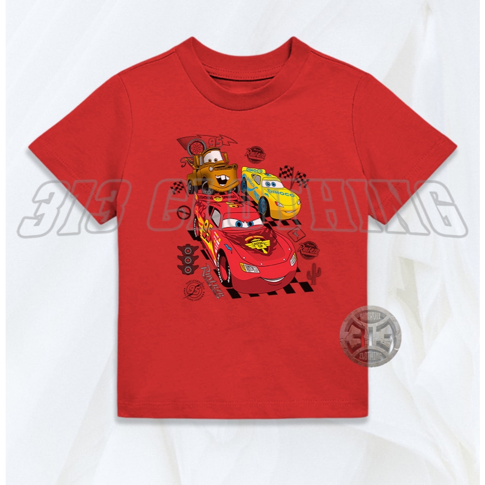 Kaos Anak Cars Lightning McQueen / Atasan Baju Anak McQueen Cars