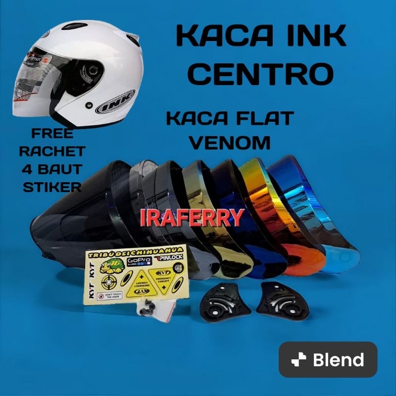 kaca helm ink centro | flat visor venom helm ink centro