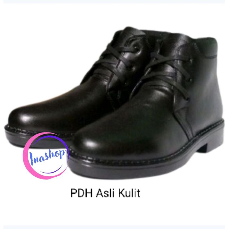 Sepatu PDH Pria Asli Kulit Tali Lubang 3