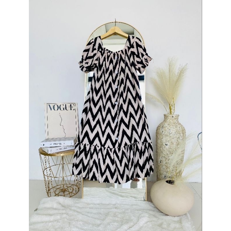 DRESS SALSA DASTER KEKINIAN DRESS KOREAN STYLE DRESS SEHARI HARI DASTER MOTIP DASTER ADEM