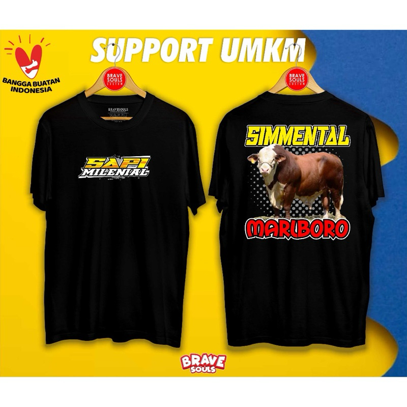 TSHIRT/KAOS KATA KATA PERERNAK MILENIAL SAPI SIMMENTAL marlboro