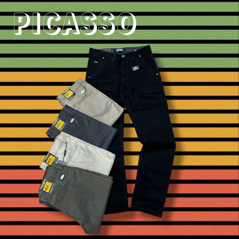 CELANA CHINOS KANVAS PICASSO 100% ORIGINAL CELANA PANJANG PICASSO CHINO CELANA CHINOS