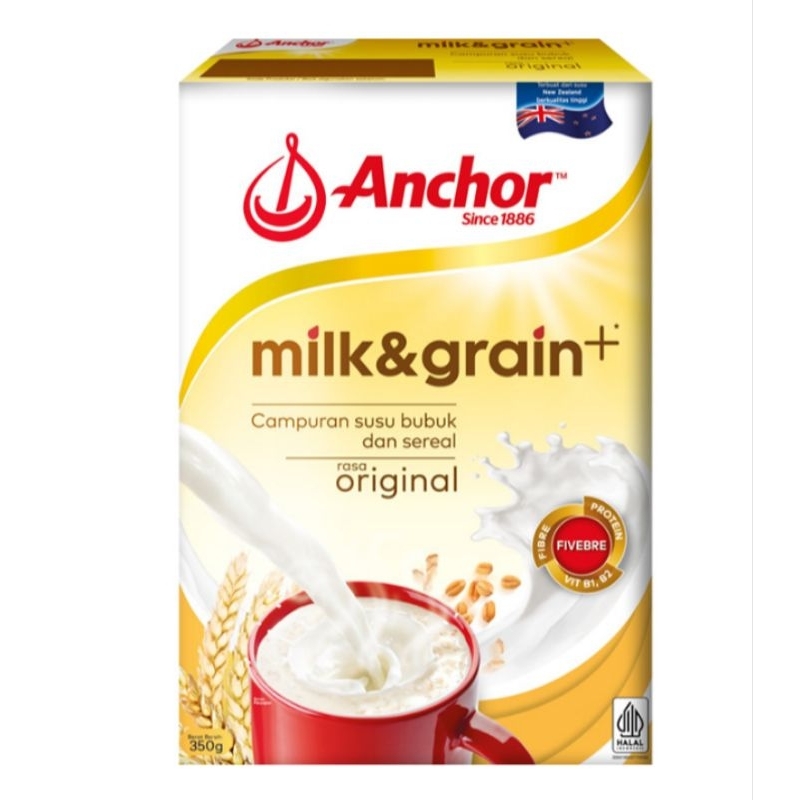 

Anchor milk & grain susu bubuk sereal original 350 gram