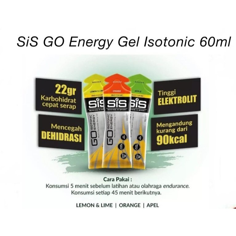 

wadistroalip SIS GO Energy Gel Isotonic 60ml Minuman Karbohat BPOM