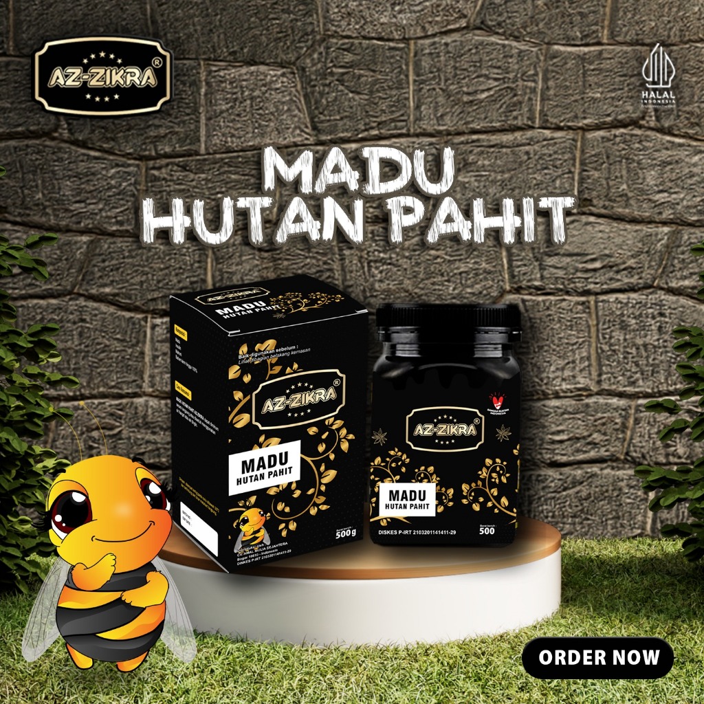 

MADU AZZIKRA KEMASAN TERBARU 500GR HUTAN PAHIT BPOM