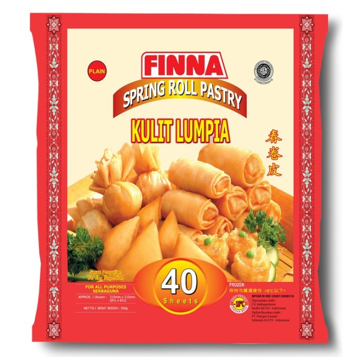 

Finna Spring Roll 215x215mm isi 40 lembar