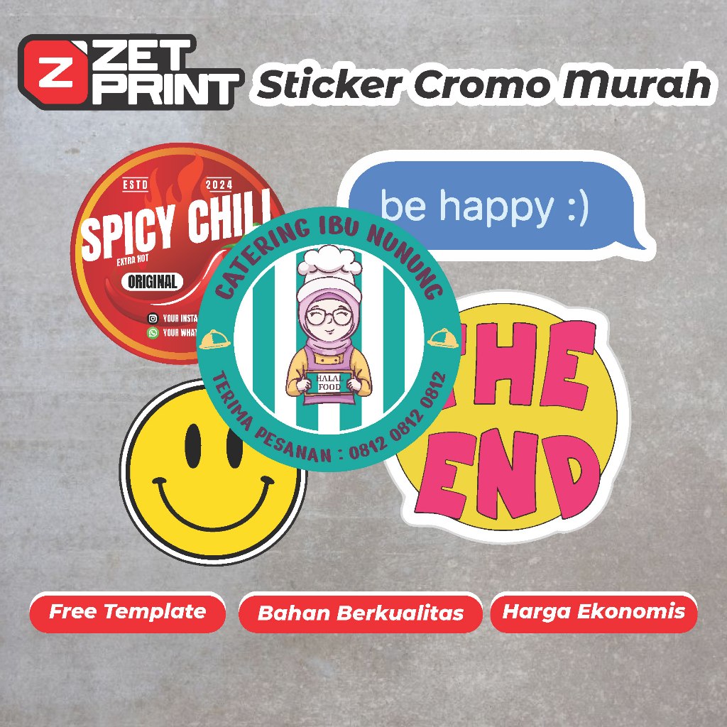 

Stiker Label Orang Makanan Minuman Custom Murah Dan Cepat