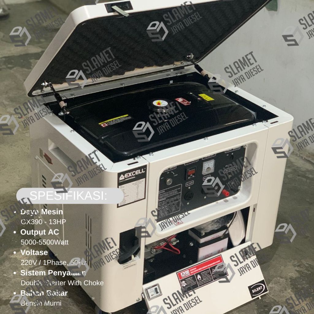 Genset Silent Honda Excell SF7000DXS - 5000Watt