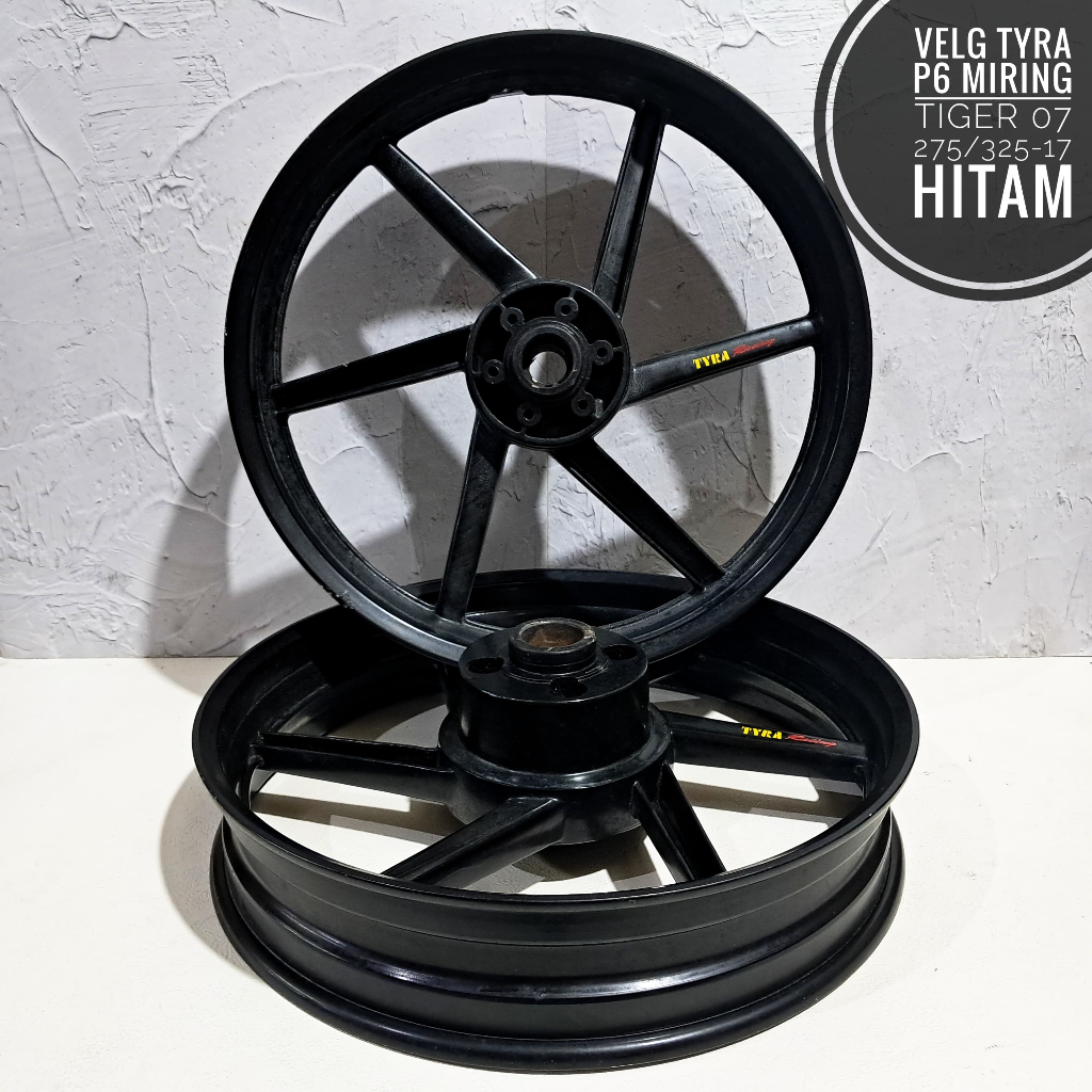 Velg bintang Tiger 07 TYRA palang 6 275 325 17 hitam SALE LECET