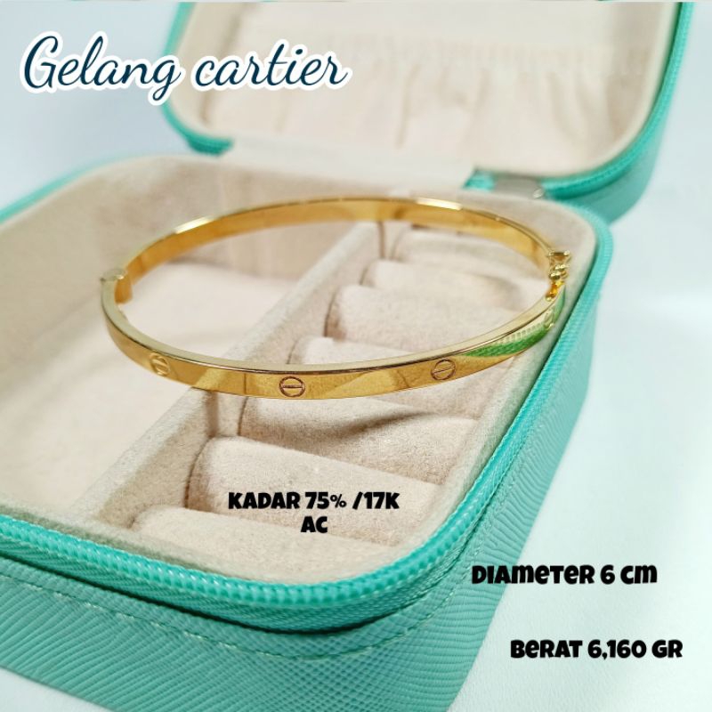 [COD X] Gelang Variasi Cartier Emas Kadar 75% 17K