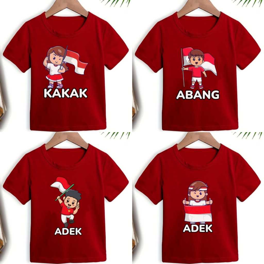 BAJU ANAK KAOS SIBLING KEMERDEKAAN BAJU 17 AGUSTUS COUPLE PASANGAN