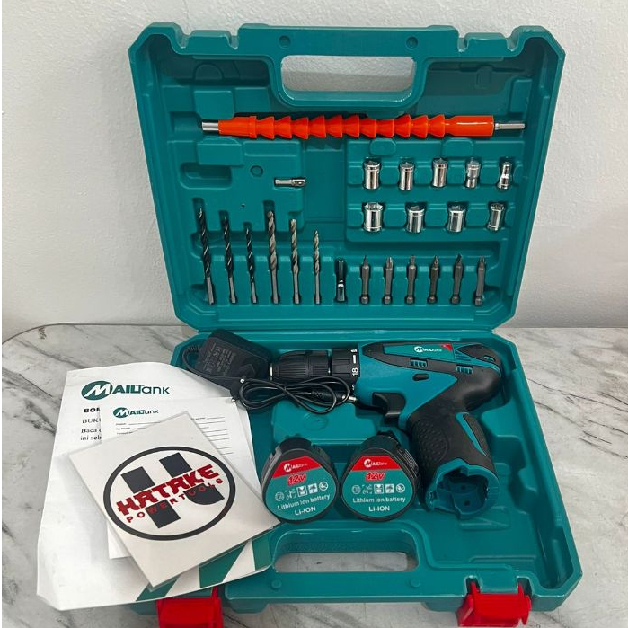 MAILTANK CORDLESS DRILL SH191 MAILTANK 12V BOR BATERAI BATEREI DRILL BOR BESI BATRE BOR 10 MM