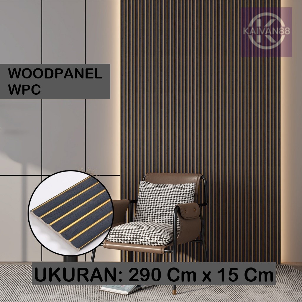 KAIVAN88 Wood Wall Panel Dinding PVC 2.9Meter x 15 Cm