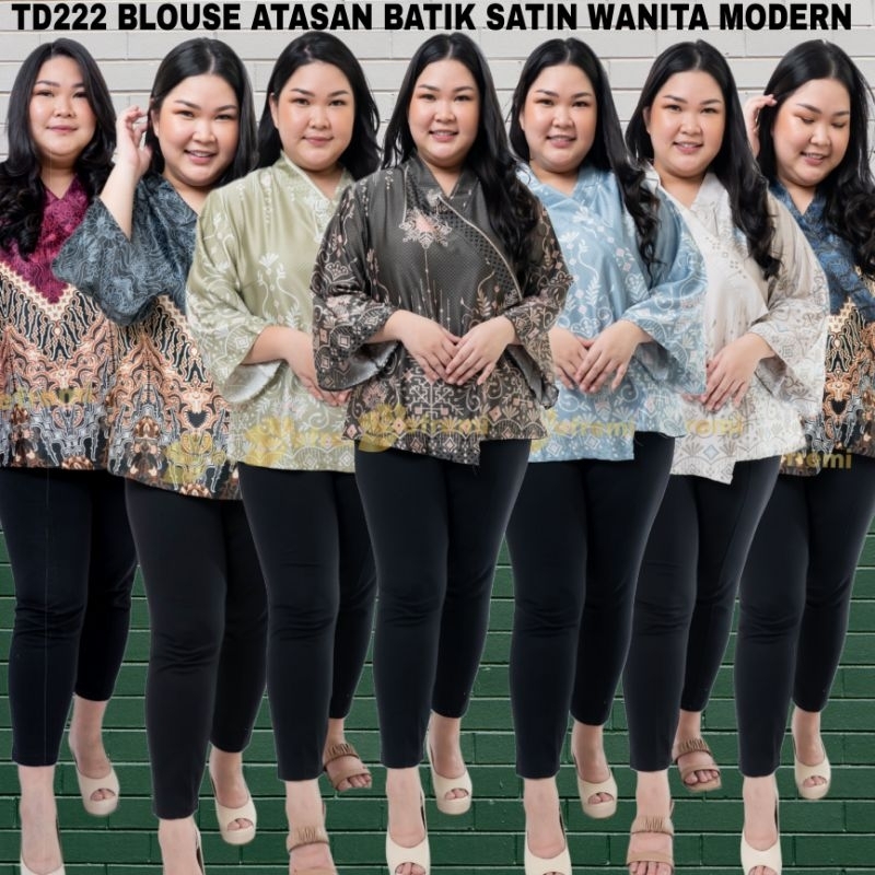 TD222 BLOUSE BATIK JUMBO//BATIK JUMBO WANITA// BLOUSE BATIK MODERN#ATASAN FORMAL KERJA WANITA KANTOR