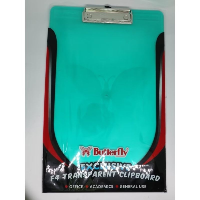 

(3 Box) Clipboard Butterfly Transparan Kartonan