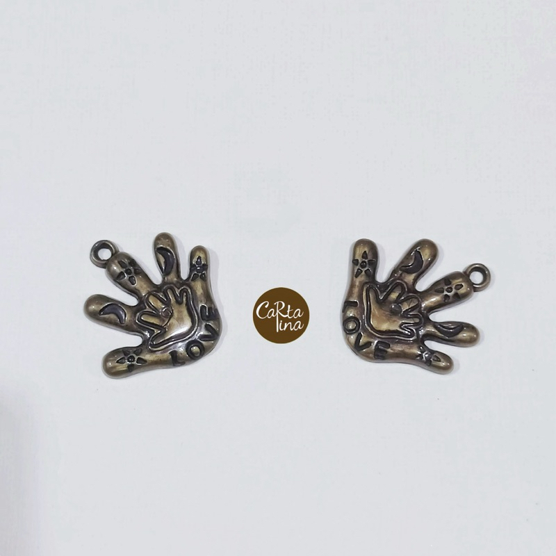 Charm plastik tangan bandul gantungan aksesoris kalung gelang