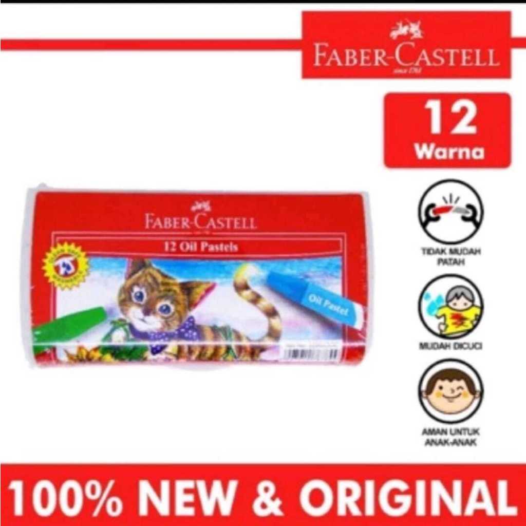 

Crayon Faber Castell Oil Pastel 12C - Kemasan Kotak Bening