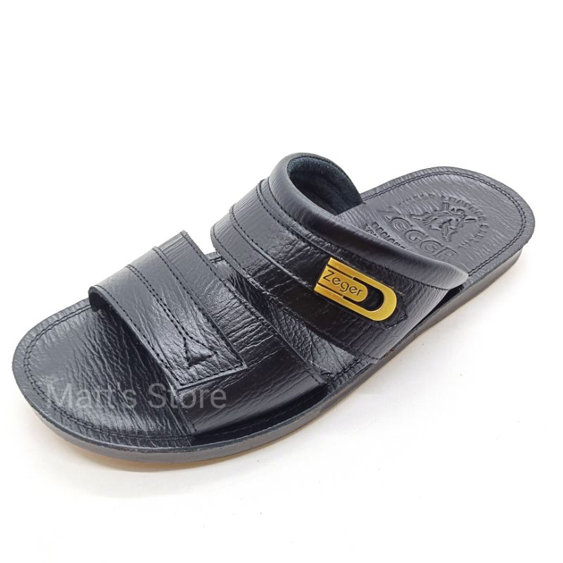 Sandal selop kulit asli pria Zeger TS 304 - 100% original