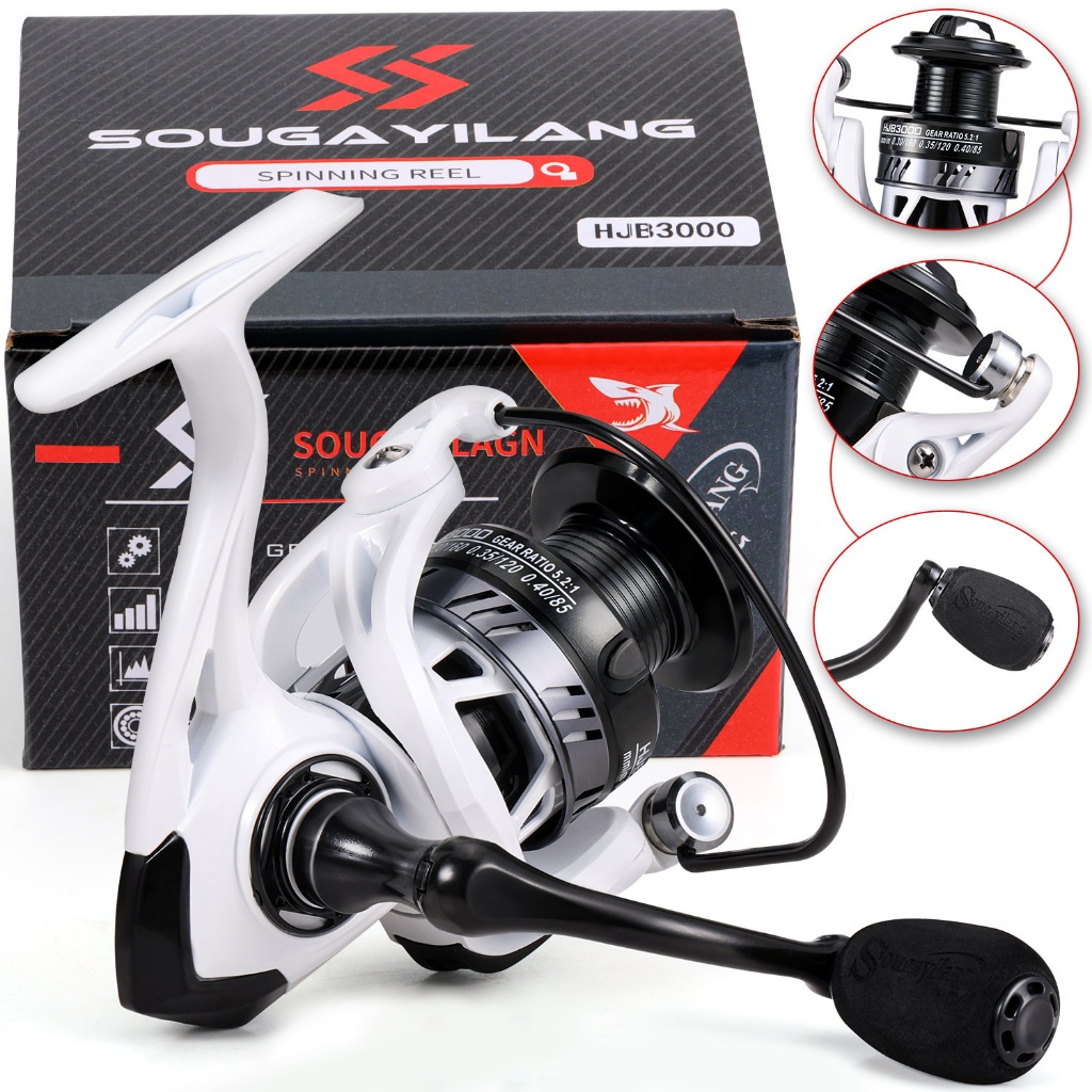 Sougayilang reel pancing 2000/3000 series fishing reel 5.2:1 11+1 bb fishing reel suitable for
