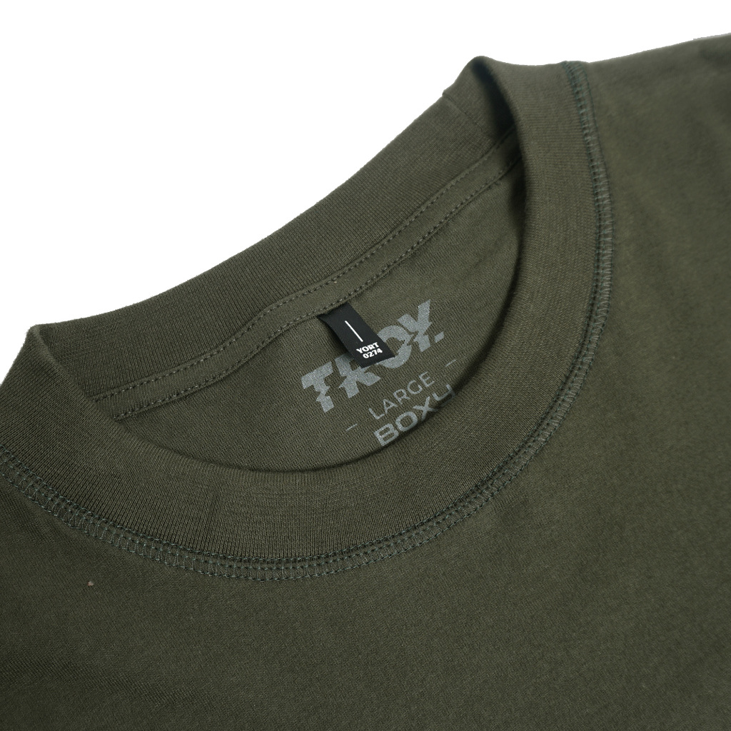 Troy Company Boxy Oversized Pocket Tees Army Green Painting BK 2617