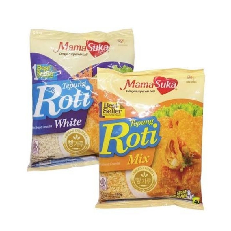 

MOOJOK-Tepung Roti MIX/WHITE Mama Suka 100gr Bread Crumbs Sedap Renyah Garing