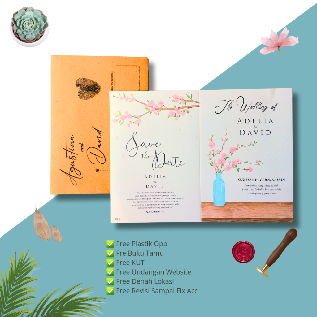 UNDANGAN AMPLOP / UNDANGAN RUSTIC / UNDANGAN AMPLOP KRAFT / KODE AMPLOP MW-08