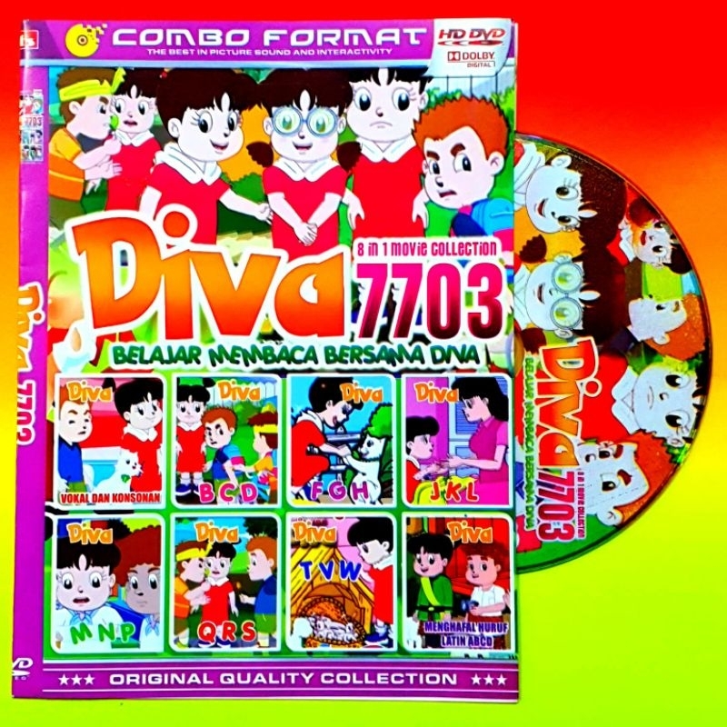 KASET (V.C.D) VIDEO DISC LAGU ANAK-ANAK BELAJAR MENGENAL HURUF LATIN - KASET ANAK DIVA - KASET EDUKA