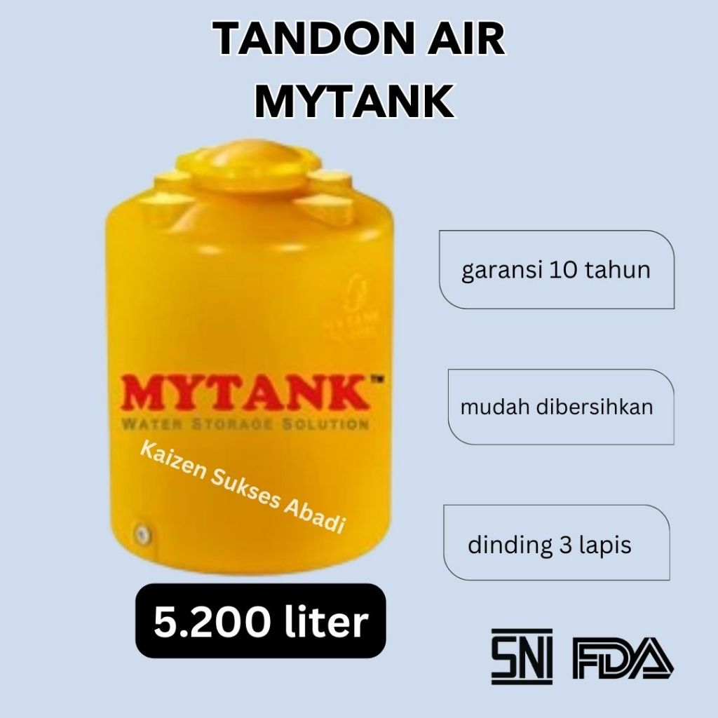 tandon tangki toren air merek mytank my tank MT 5200 5000 5500 liter kualitas penguin profil tank be