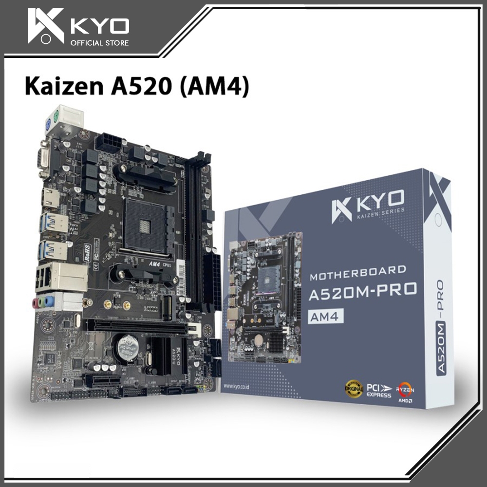 KYO Kaizen Motherboard A520M PRO AMD AM4 A520 DDR4 mobo A520M PRO