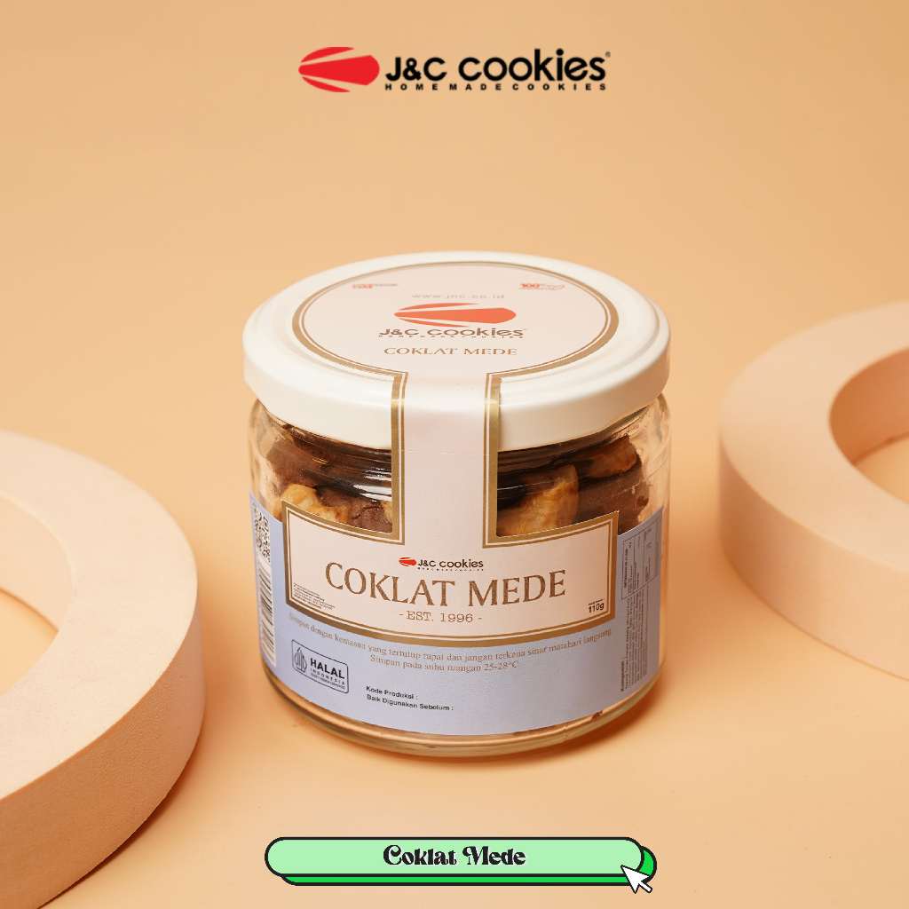 

J&C Cookies Toples Kaca Coklat Mede