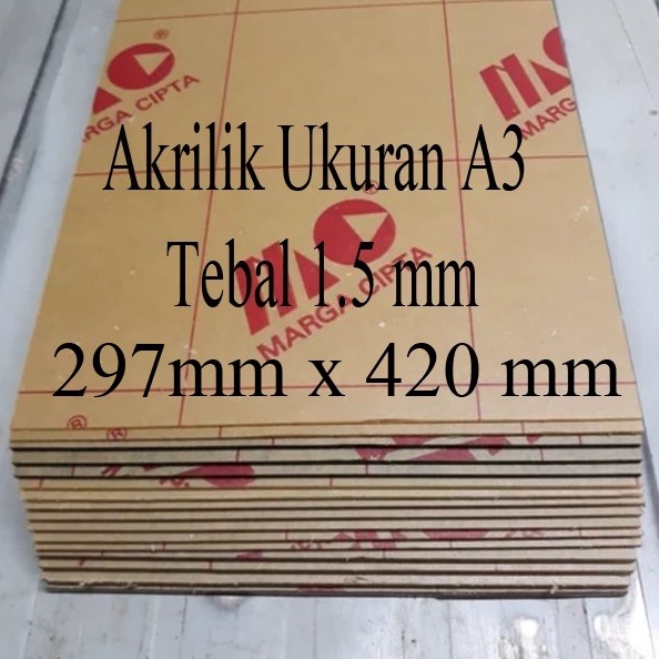 

KODE B49A Lembaran Akrilik Marga Cipta A3 15mm