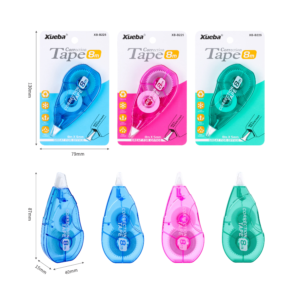 

Pita Koreksi 8M / Tipe X Kertas / Correction Tape 8m XB B225