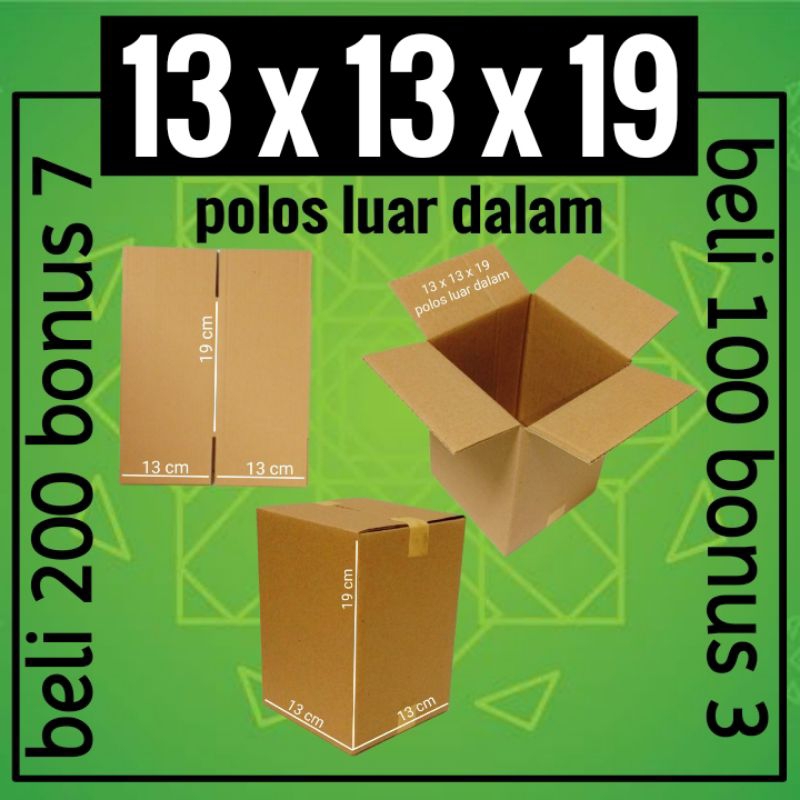 

Kardus karton box packing 13x13x19