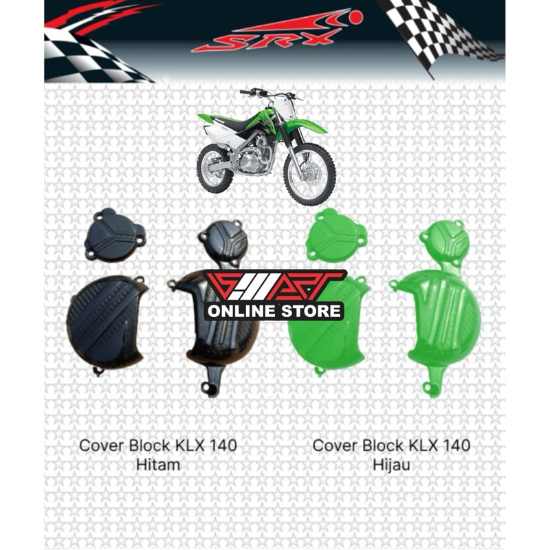 COVER BLOK MESIN ONLY KLX 140 / COVER MESIN SAMPING KLX 140