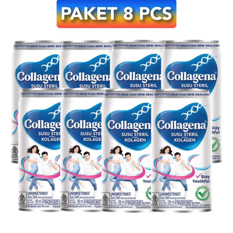 

Collagena Susu Steril Dengan Kolagen 189 ml x 8