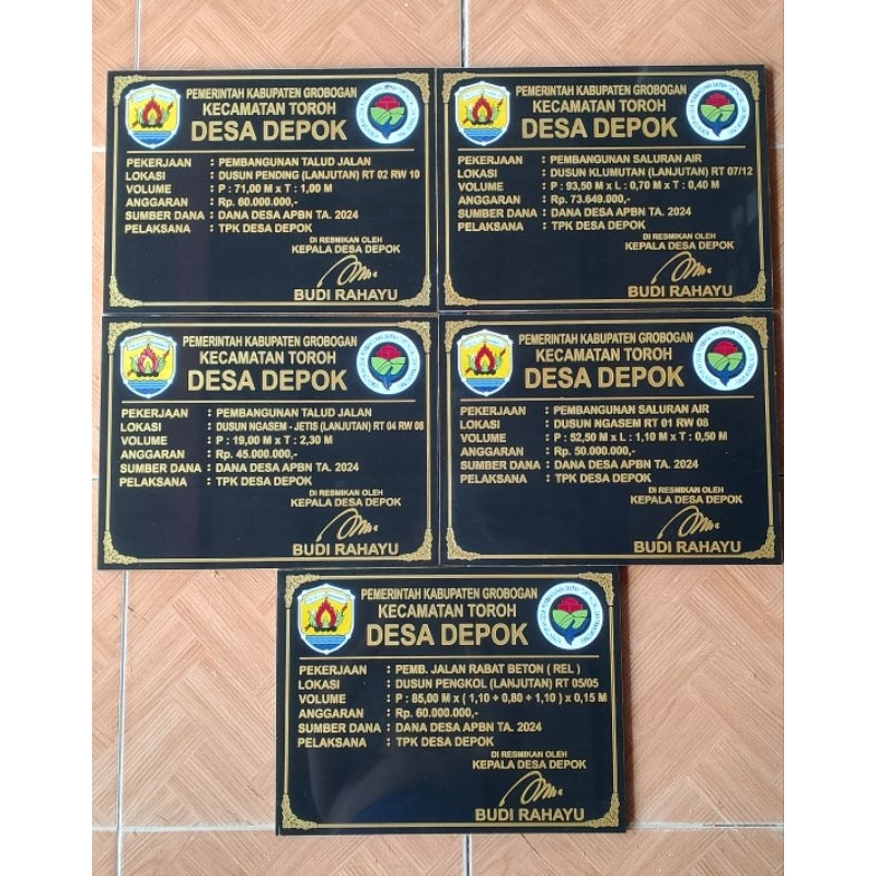 [COD] Prasasti Pembangunan Dana Desa / Prasasti Peresmian