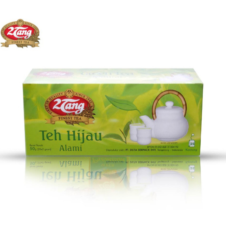 

Teh 2Tang Green Tea Natural 50gr 1 box 25 kantong