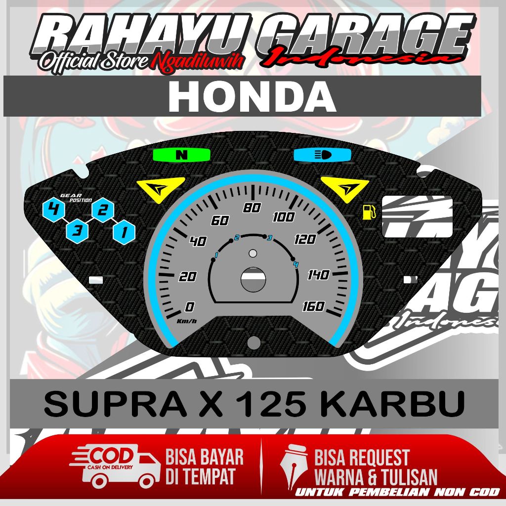 PANEL SPEEDOMETER CUSTOM HONDA SUPRA X 125 KARBU