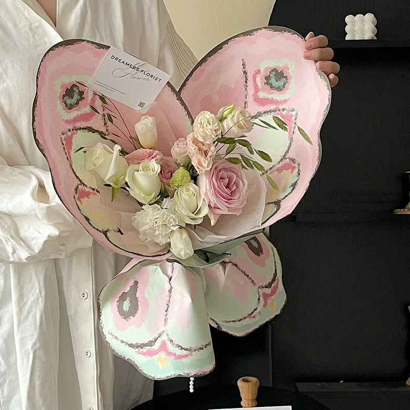 

KERTAS wrapping cellophane motif KUPU KUPU WRAP BUNGA WRAPPING BUNGA BUTTERFLY KOREAN STYLE