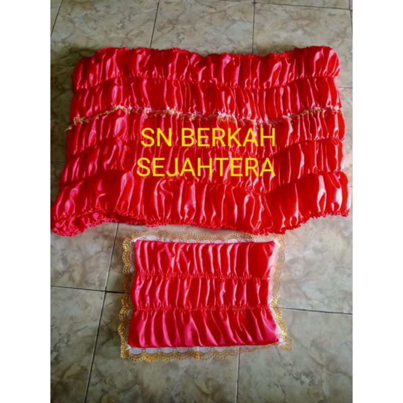 Kain Rajut/Kerut Peti Jenazah Warna Merah