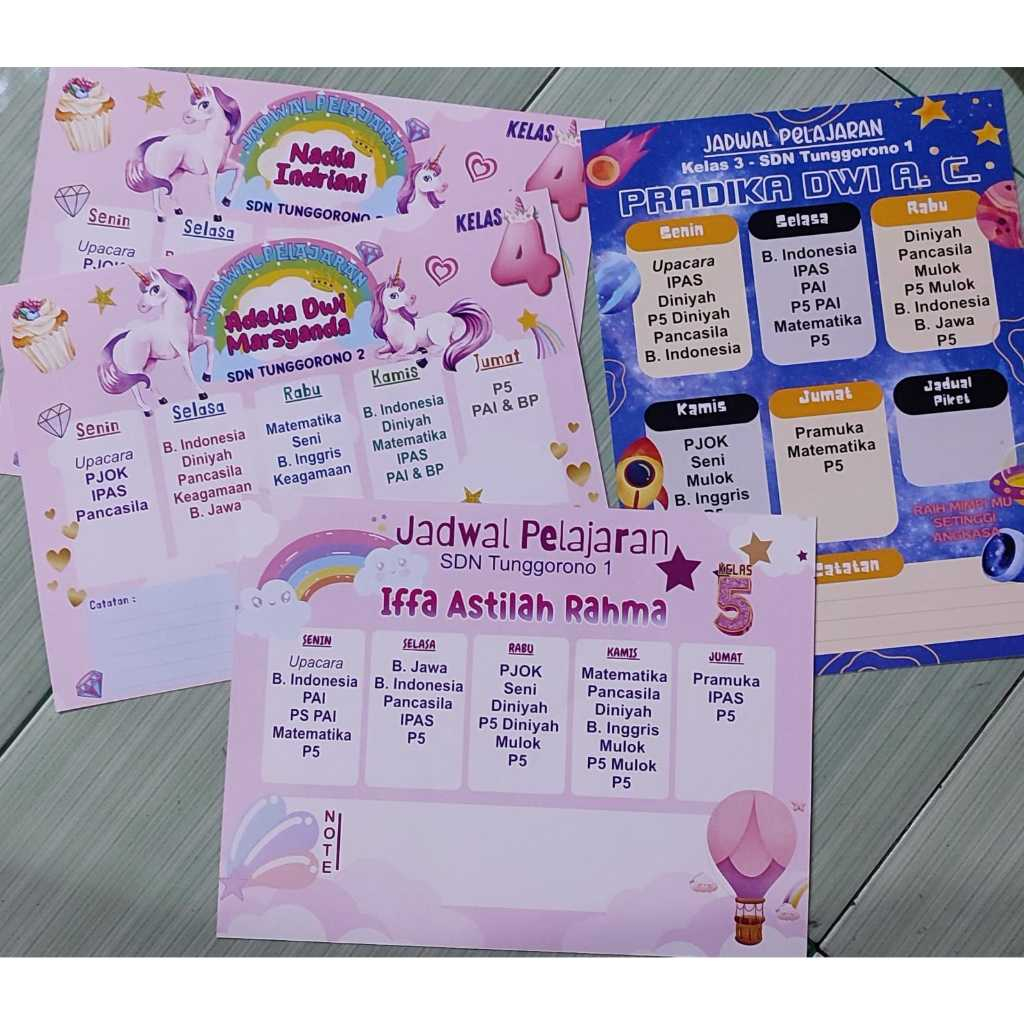 

JADWAL PELAJARAN CUSTOM