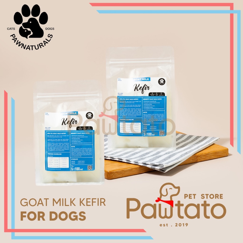 Susu Fermentasi Paw Naturals Goat Milk Kefir Minuman Anjing Puppy Dog Vitamin Drink PAWTATO PET STOR