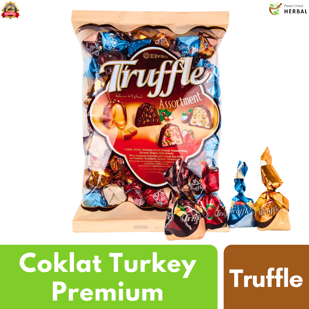 

Coklat Turki Truffle Elvan 500 Gram Mix Premium | Cokelat Arab Turkey Oleh oleh Haji Dan Umroh